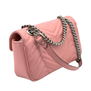 Mini Marmont Matelassé Leather Pink SHW