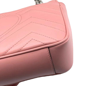 Mini Marmont Matelassé Leather Pink SHW
