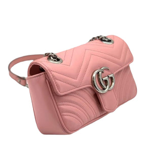 Mini Marmont Matelassé Leather Pink SHW