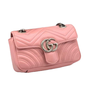 Mini Marmont Matelassé Leather Pink SHW