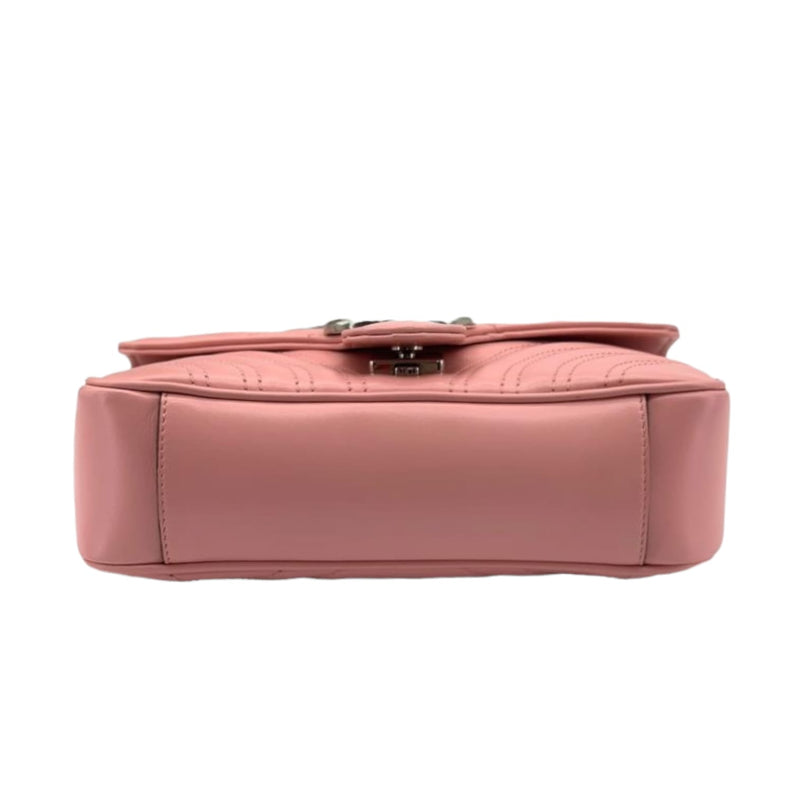 Mini Marmont Matelassé Leather Pink SHW