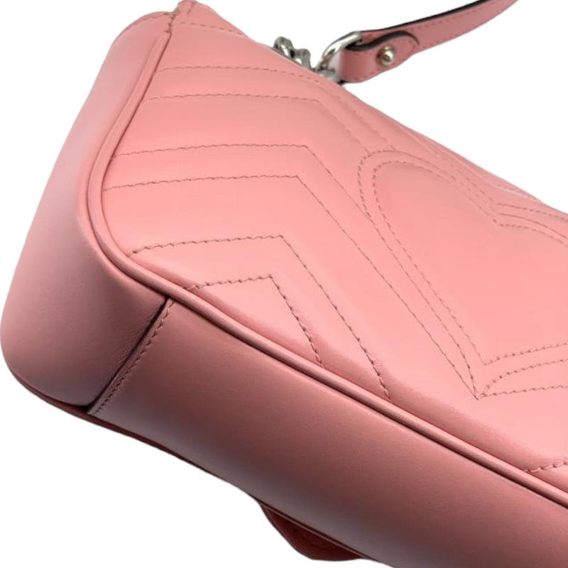 Mini Marmont Matelassé Leather Pink SHW