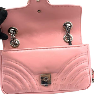 Mini Marmont Matelassé Leather Pink SHW