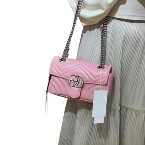 Mini Marmont Matelassé Leather Pink SHW