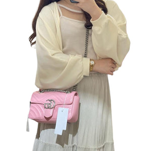 Mini Marmont Matelassé Leather Pink SHW