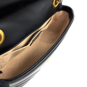 Mini Marmont Matelassé Leather Black GHW