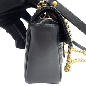 Mini Marmont Matelassé Leather Black GHW