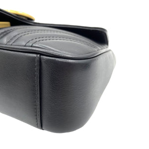 Mini Marmont Matelassé Leather Black GHW