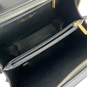 Medium CC Filigree Caviar Vanity Black GHW