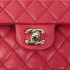 Small Classic Double Flap Caviar Red GHW