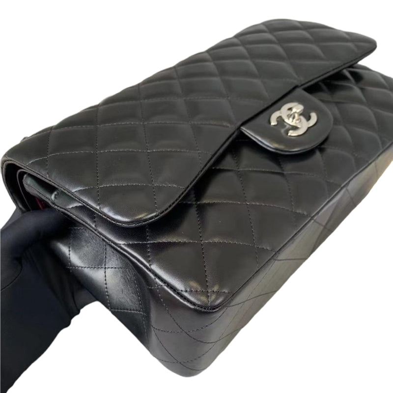 Jumbo Classic Double Flap Lambskin Black SHW