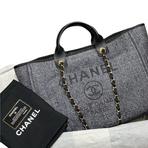 Medium Deauville Tote Grey GHW