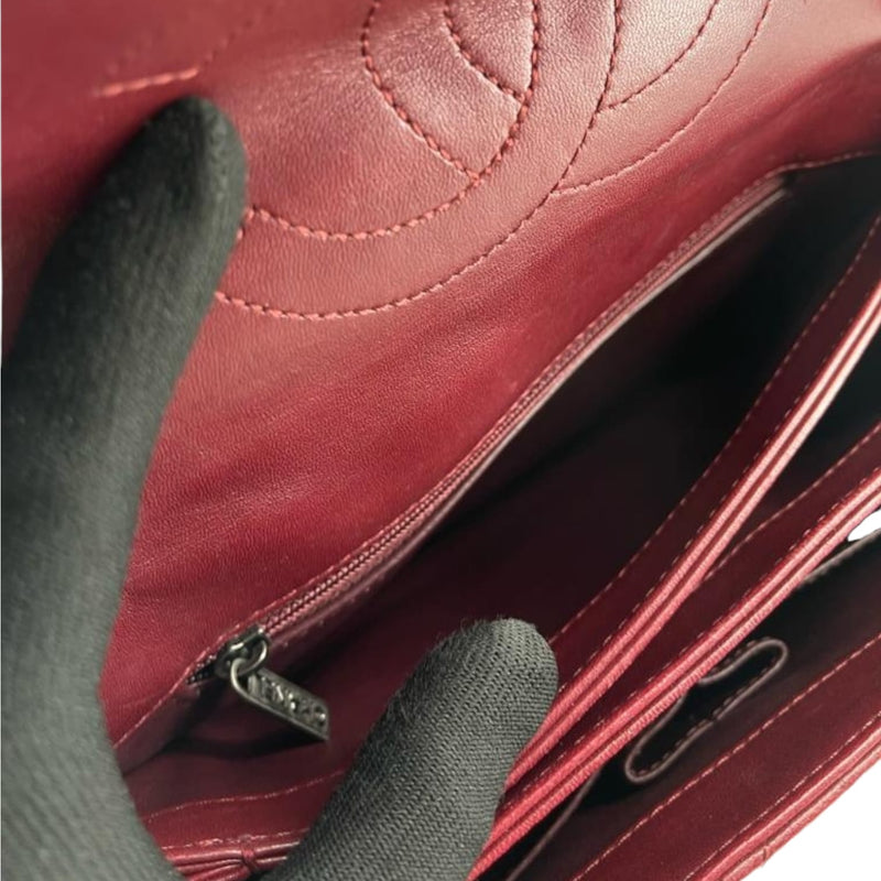 Small Trendy CC Flap Lambskin Burgundy RHW