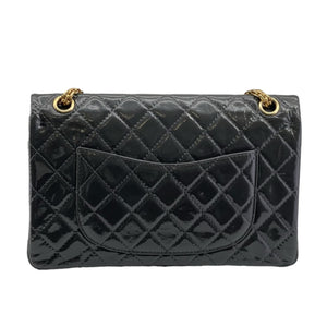Large Reissue 226 Double Flap Bag Patent Black GHW