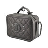 Small Filigree Vanity Case Caviar Metallic Dark Grey RHW
