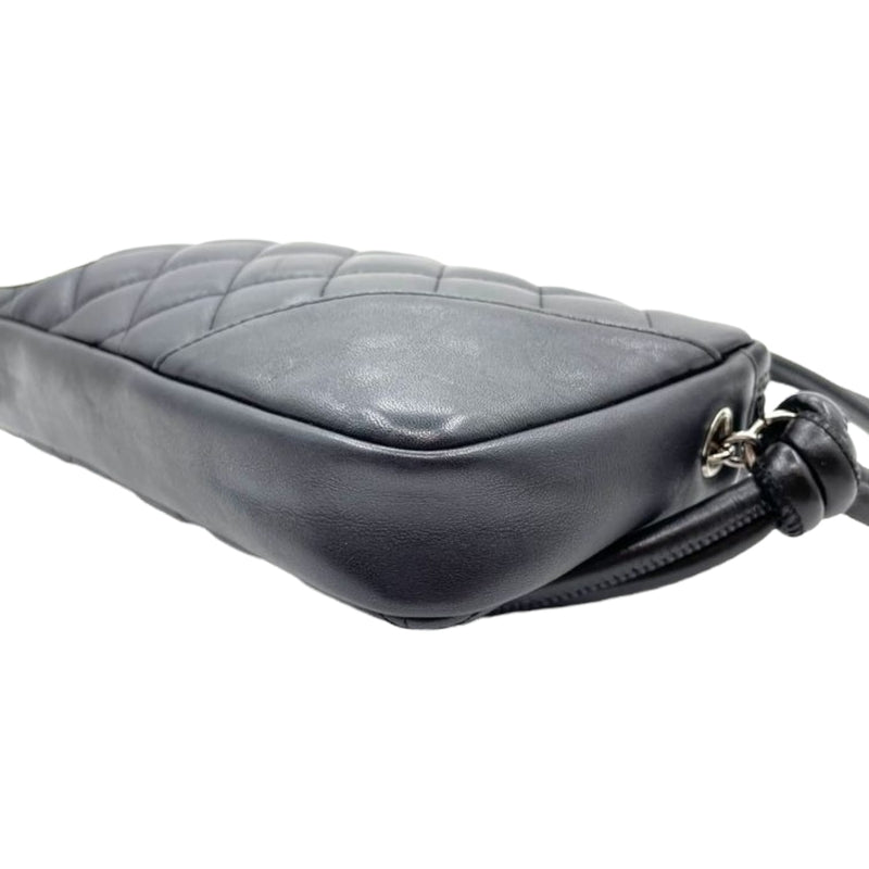 Cambon Handbag Leather Black SHW