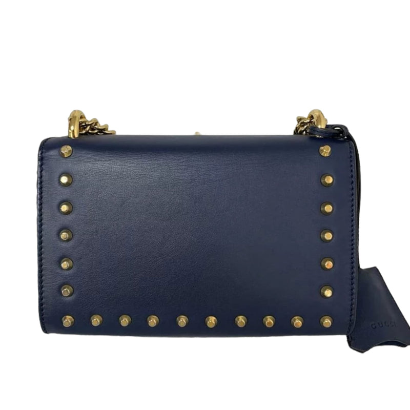 Small Studded Padlock Dark Blue GHW