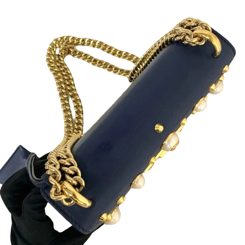 Small Studded Padlock Dark Blue GHW