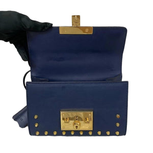 Small Studded Padlock Dark Blue GHW