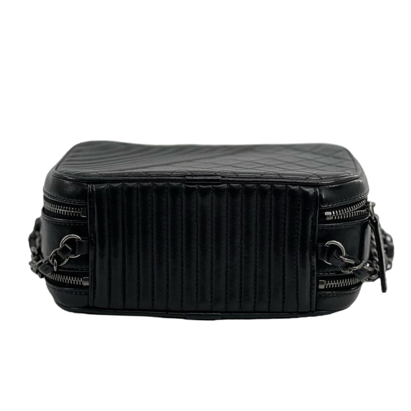 Small Coco Boy Camera Bag Lambskin Black RHW