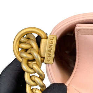 Old Medium Boy Bag Lambskin Pink GHW