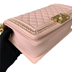 Old Medium Boy Bag Lambskin Pink GHW