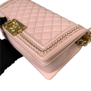 Old Medium Boy Bag Lambskin Pink GHW