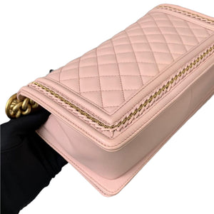 Old Medium Boy Bag Lambskin Pink GHW
