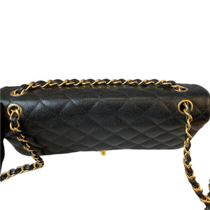 Jumbo Classic Double Flap Caviar Black GHW