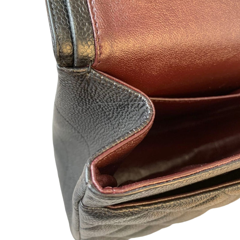 Jumbo Classic Double Flap Caviar Black GHW