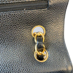 Jumbo Classic Double Flap Caviar Black GHW