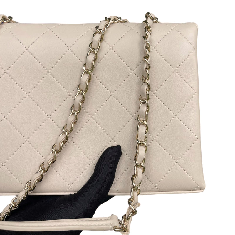 Seasonal SS19 Flap Bag Calfskin Beige GHW