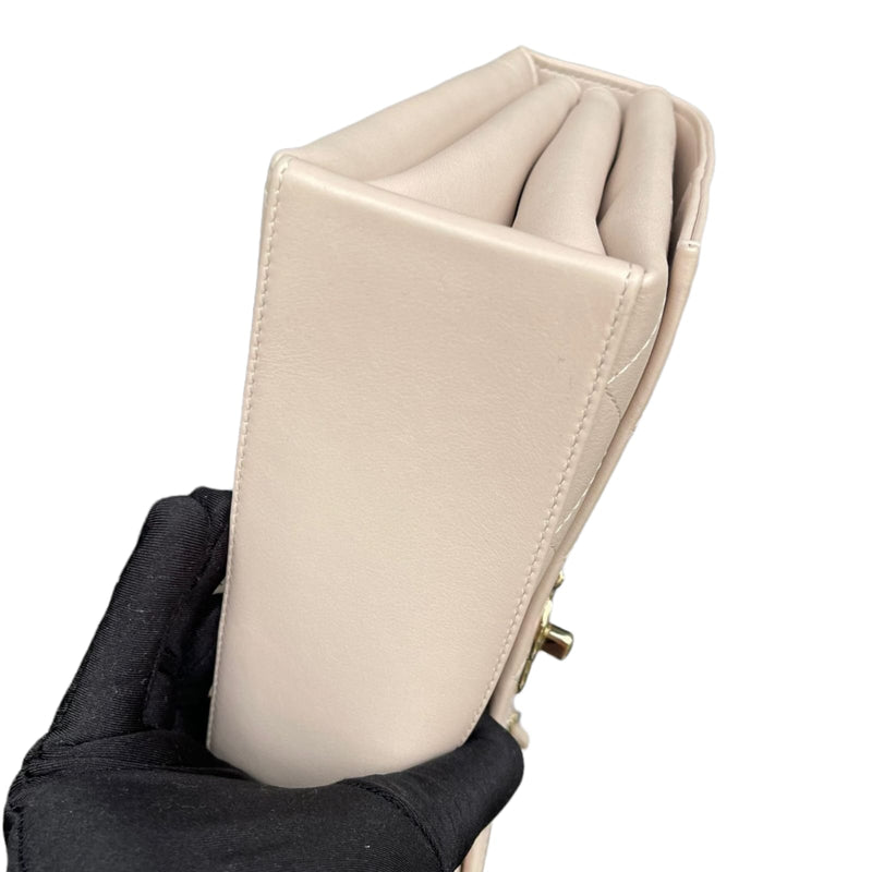 Seasonal SS19 Flap Bag Calfskin Beige GHW