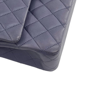 Medium Classic Double Flap Lambskin Purple SHW