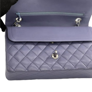 Medium Classic Double Flap Lambskin Purple SHW