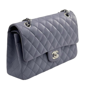 Medium Classic Double Flap Lambskin Purple SHW