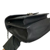 Large CC Box Flap Quilted Grained Calfskin Black SHW