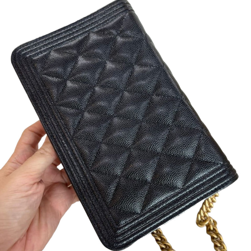 Boy WOC Quilted Caviar Black GHW