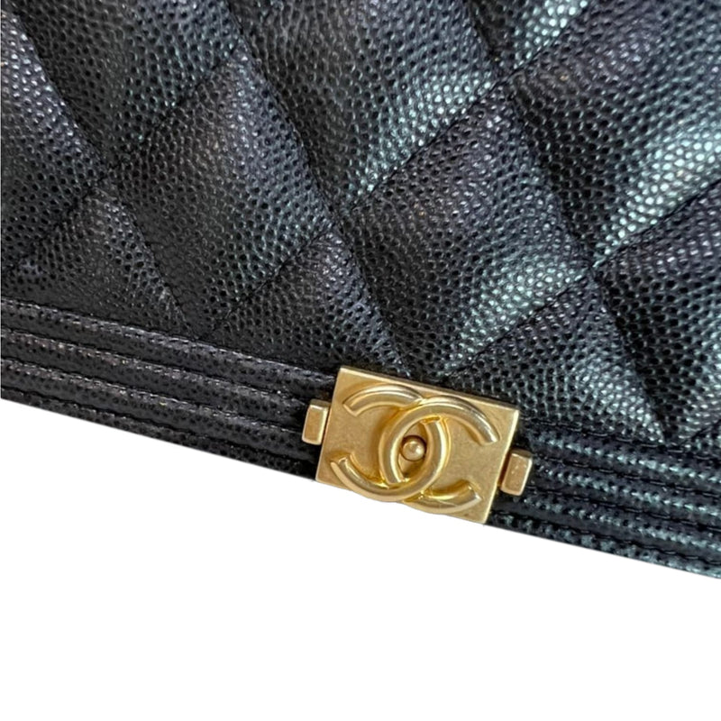 Chanel Boy Wallet on Chain - Black Caviar Handbag