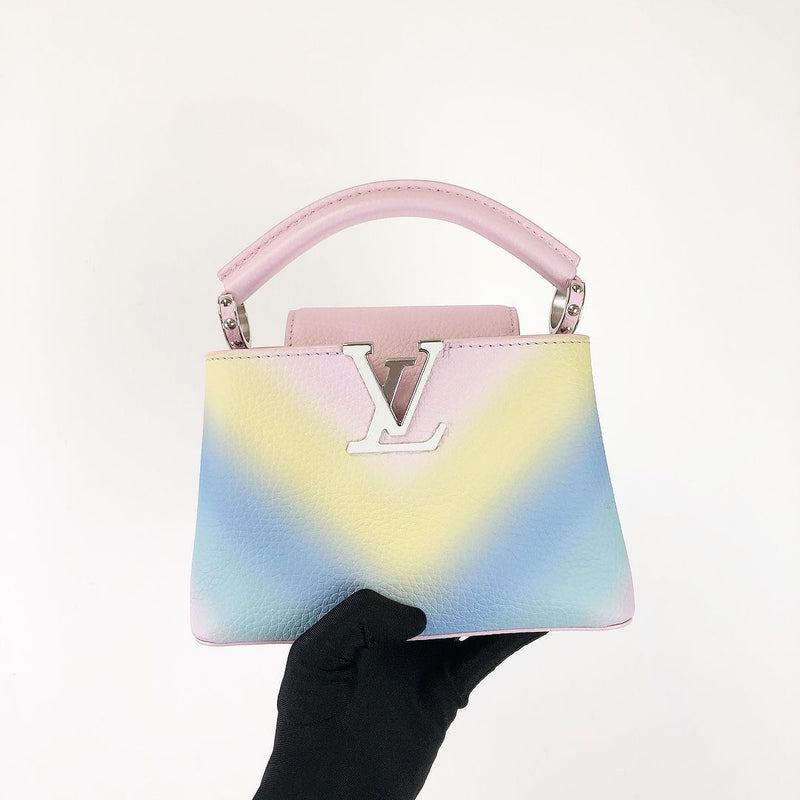 Louis Vuitton Capucines Bag Rainbow Gradient Leather Mini Multicolor