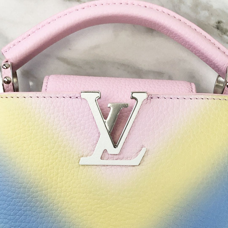 Louis Vuitton Pink Purple & Blue Gradient EPI Leather PM Twist Shoulder Bag