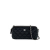 Double Zip WOC Quilted Lambskin Black SHW