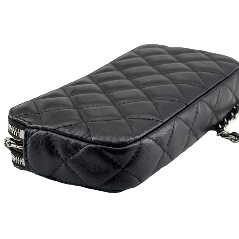 Double Zip WOC Quilted Lambskin Black SHW