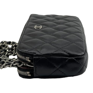 Double Zip WOC Quilted Lambskin Black SHW