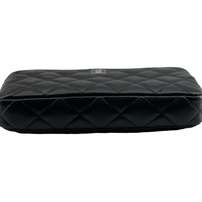 Double Zip WOC Quilted Lambskin Black SHW