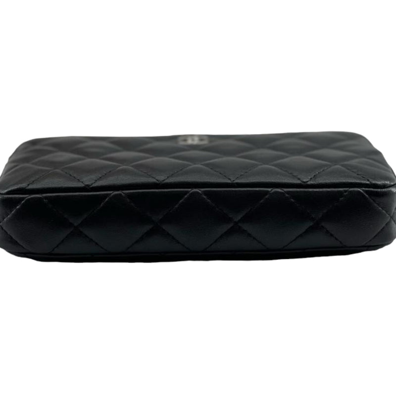 Double Zip WOC Quilted Lambskin Black SHW