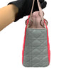 Medium Tri-Color Lady Dior Pink Light Pink and Grey Lambskin SHW