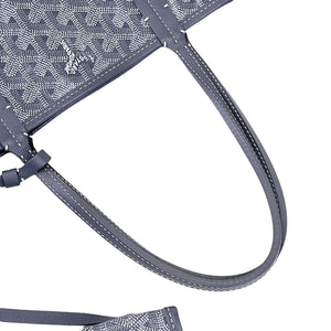 Mini Anjou Reversible Tote Canvas Calfskin Grey SHW