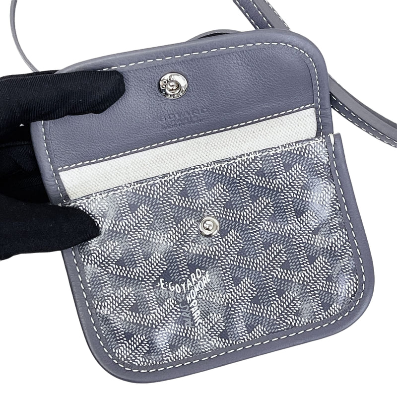 Genuine Goyard French Luxury Brand Anjou Mini Revers-able Bag In Grey  Colour.