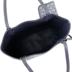 Mini Anjou Reversible Tote Canvas Calfskin Grey SHW